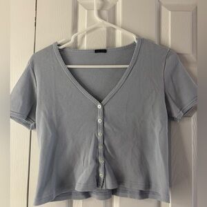 Brandy Melville Sky Blue Button-Down Top